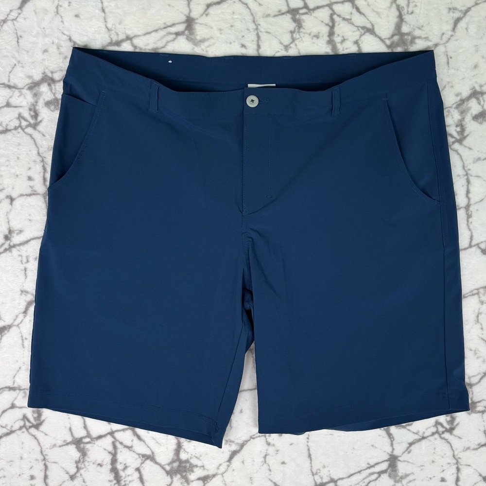 COLUMBIA Fishing Shorts Men’s 40W Blue Button Zip Closure Pockets